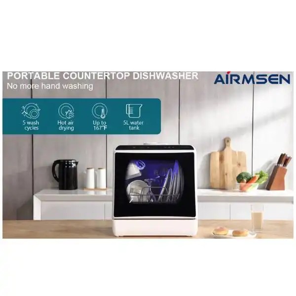 AIRMSEN Portable Countertop Dishwasher Review (Tasted)