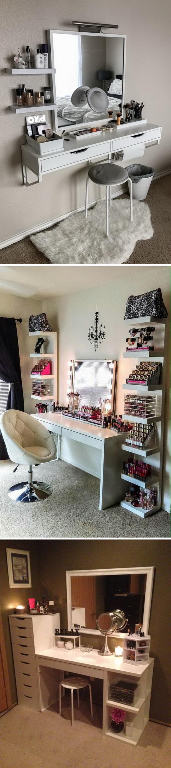 40 Awesome Makeup Storage Designs and DIY Ideas For Girls 2018