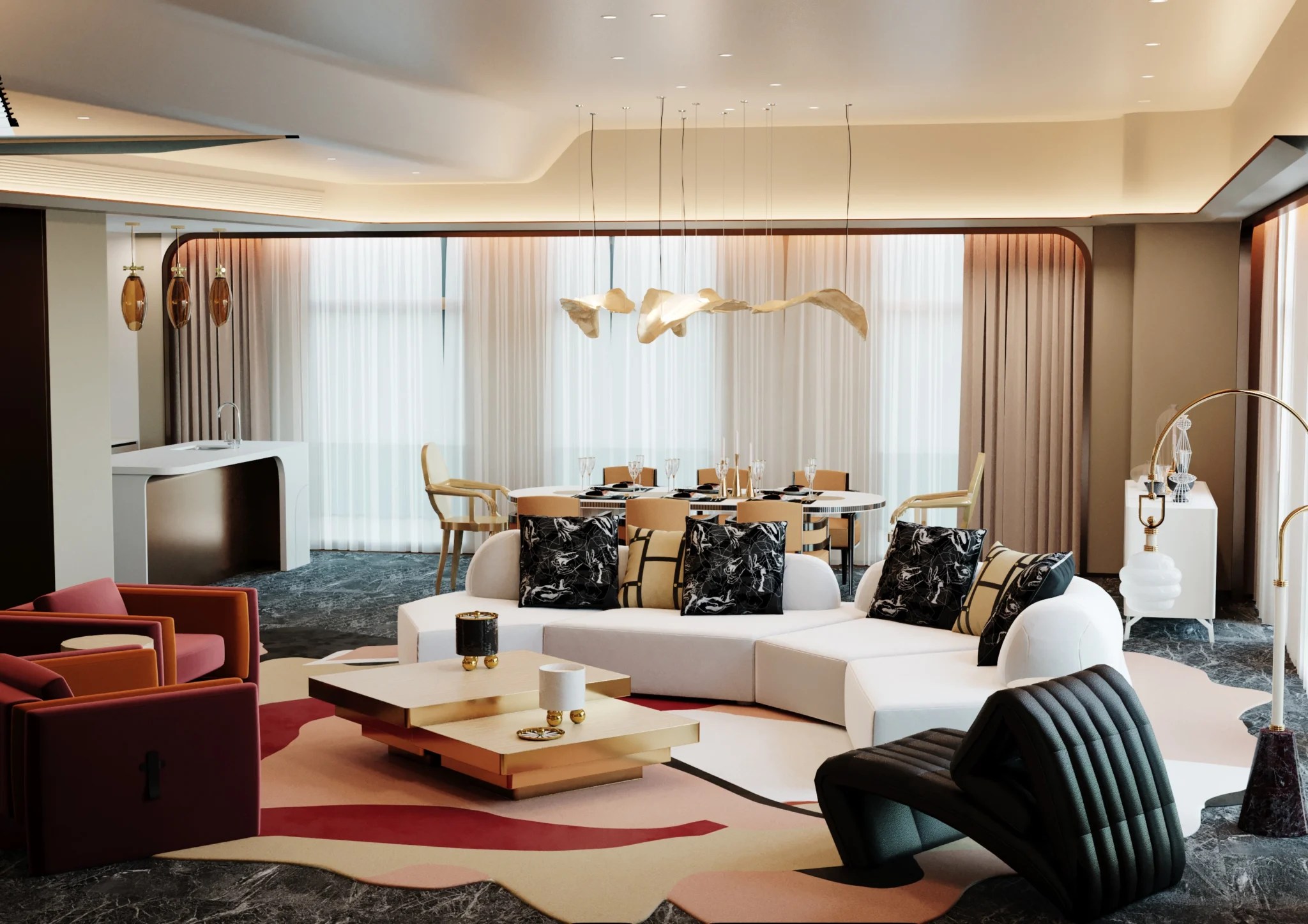 HOMMÉS Studio's Modern Art Deco Penthouse In New York