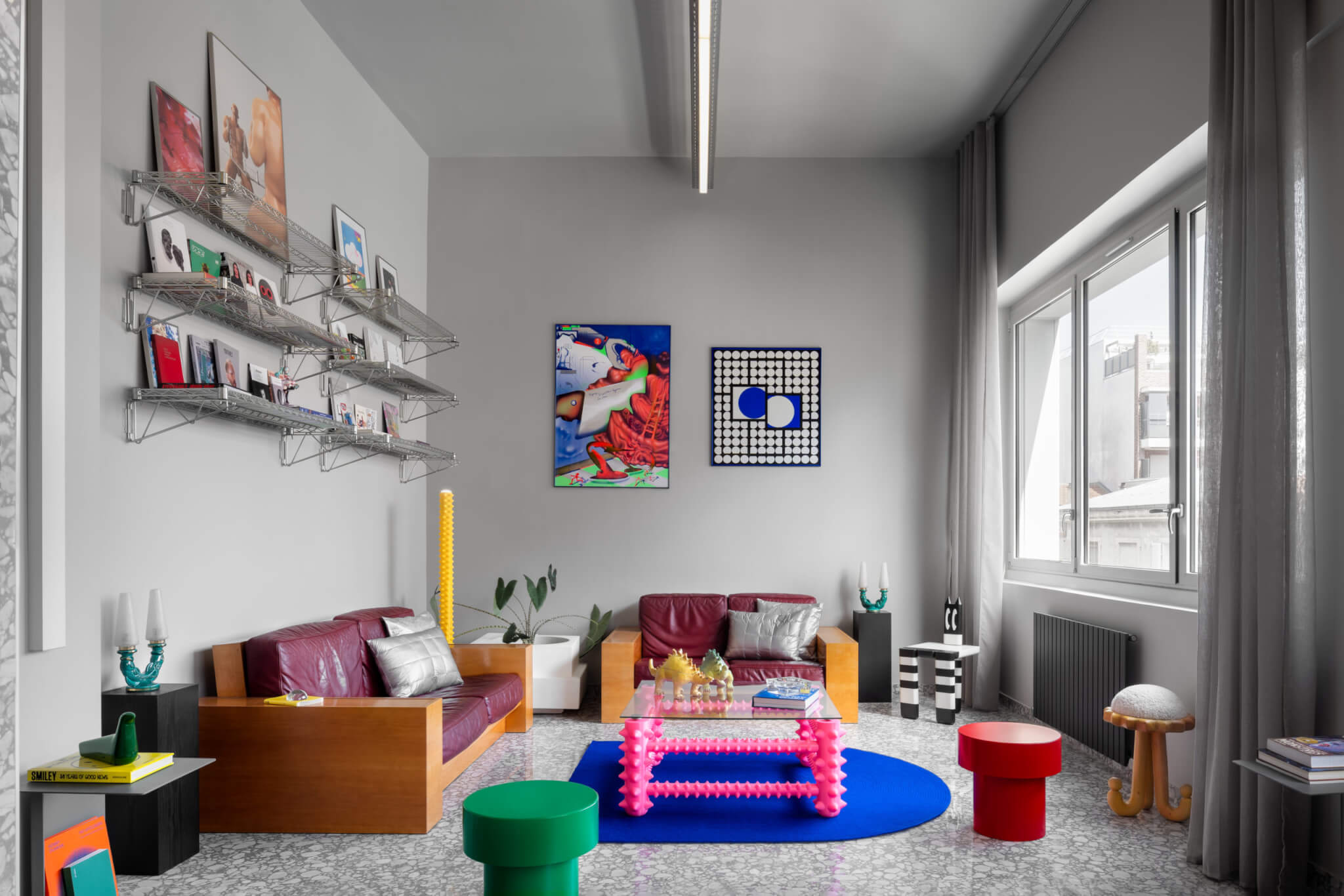 Memphis Style Meets Brutalist Design Inside A Bright And Bold Loft