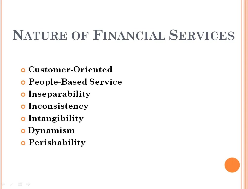 Financial Services Meaning, Nature Honable