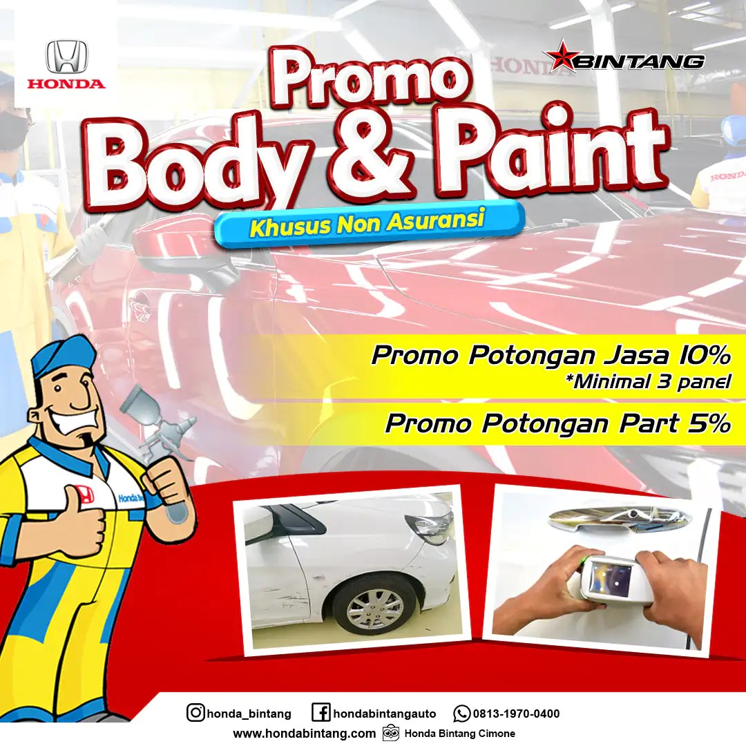 Promo Potongan Jasa dan Part Body Repair & Paint