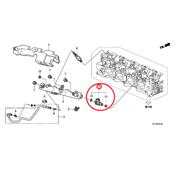 Honda Accord 20092015 Fuel Injector Honda Direct Parts