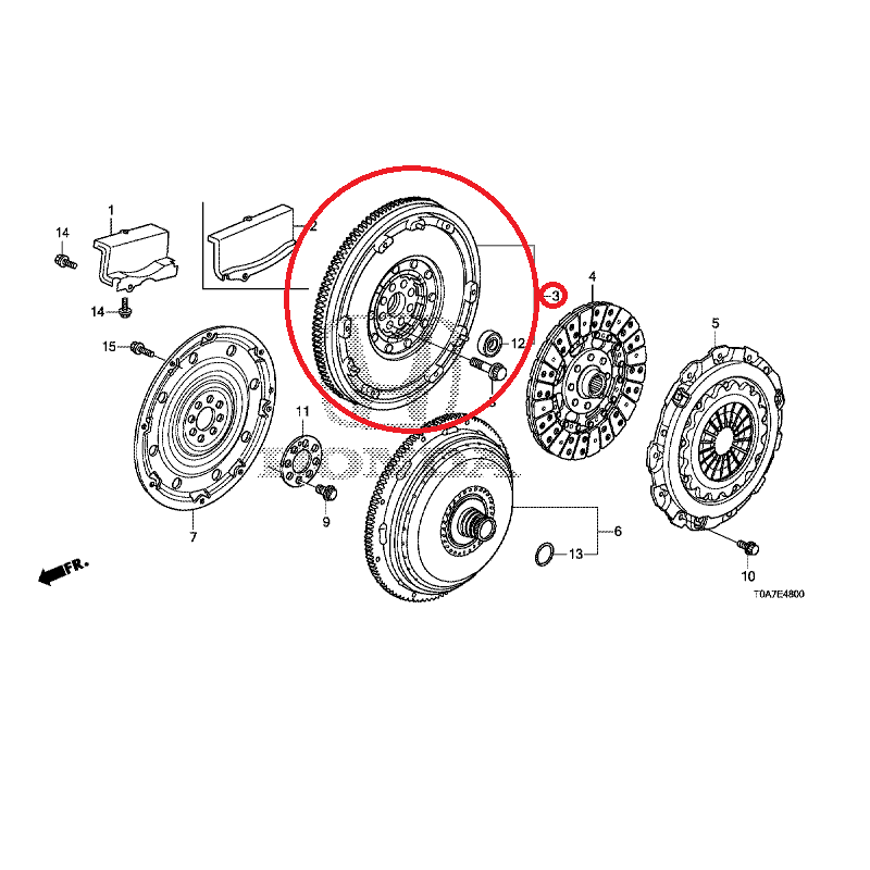 Honda CRV 2.2 Diesel 20132018 Flywheel Honda Direct Parts