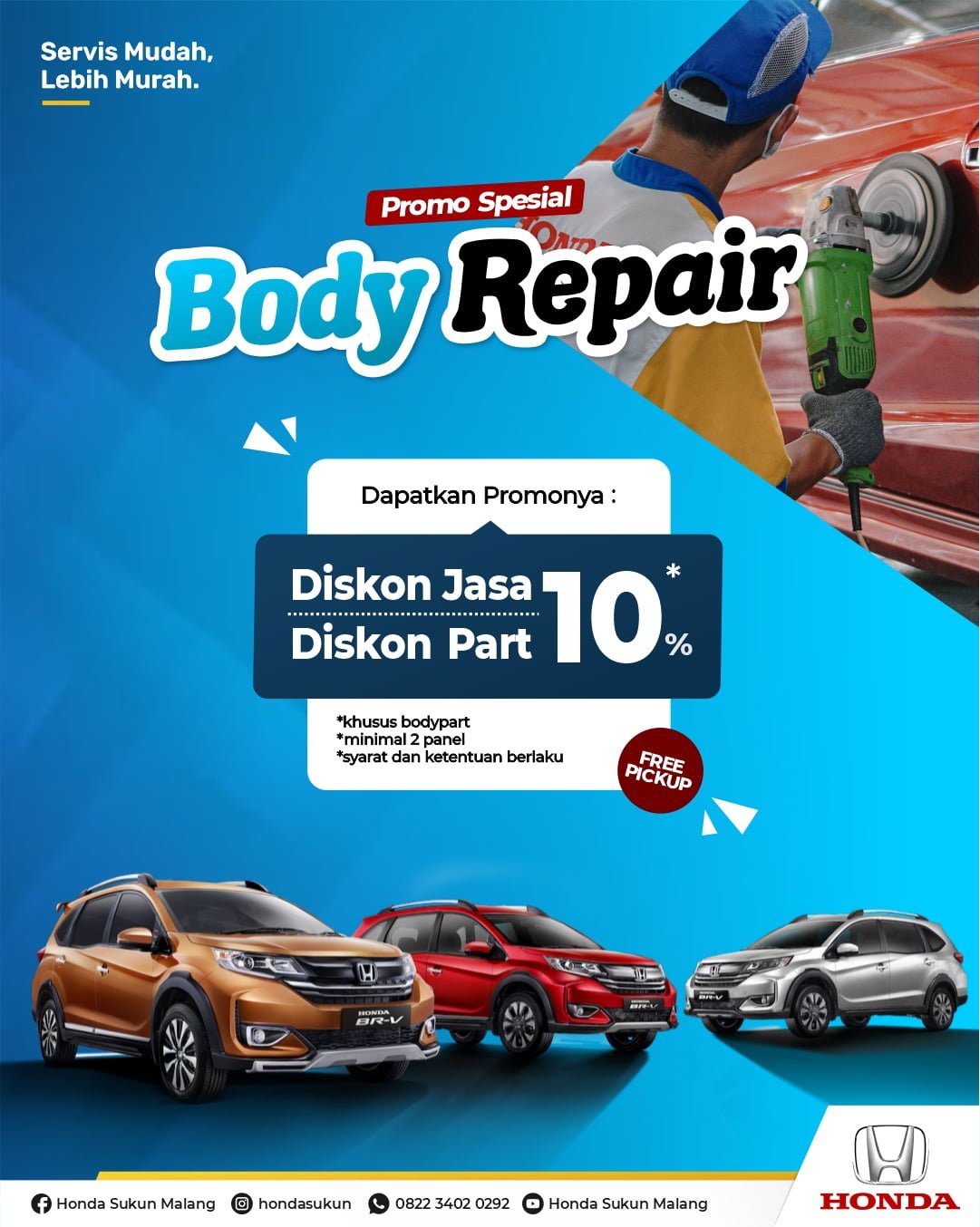 Promo Spesial Body Repair Mobil Honda Sukun Malang