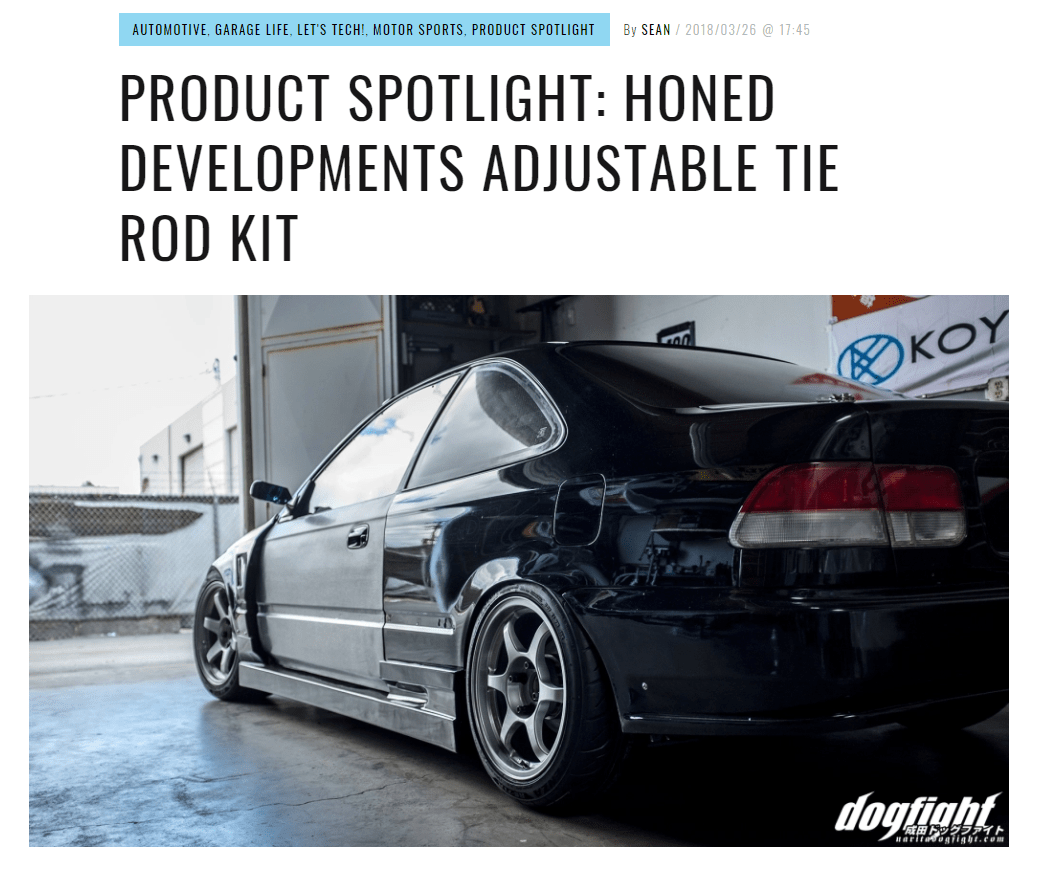 Honda Adjustable Tie Rod Kit - Honed Developments