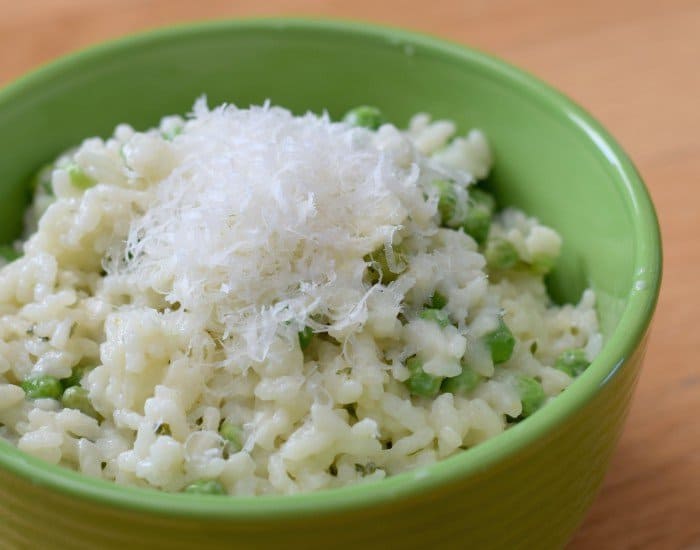 Instant Pot Pea Risotto Quick and Easy Recipe with Great Spring Flavors