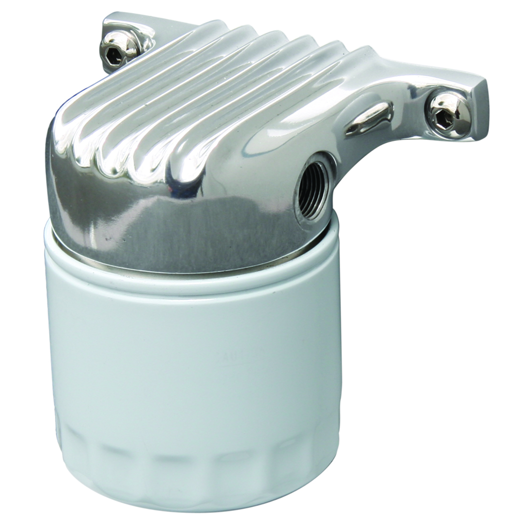 Remote Fuel Filter and Bracket Polished0 Honest Charley Speed Shop