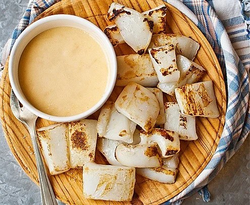 School Of Tapas: Grilled Cuttlefish With Roasted Garlic Alioli - Honest Cooking