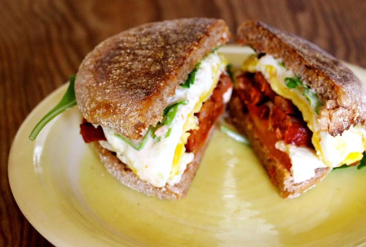 Fried Egg Sandwich with Chorizo, Mozzarella, Arugula and Aioli Recipe