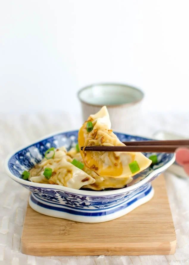 Chicken Dumplings with Vinegar Dressing
