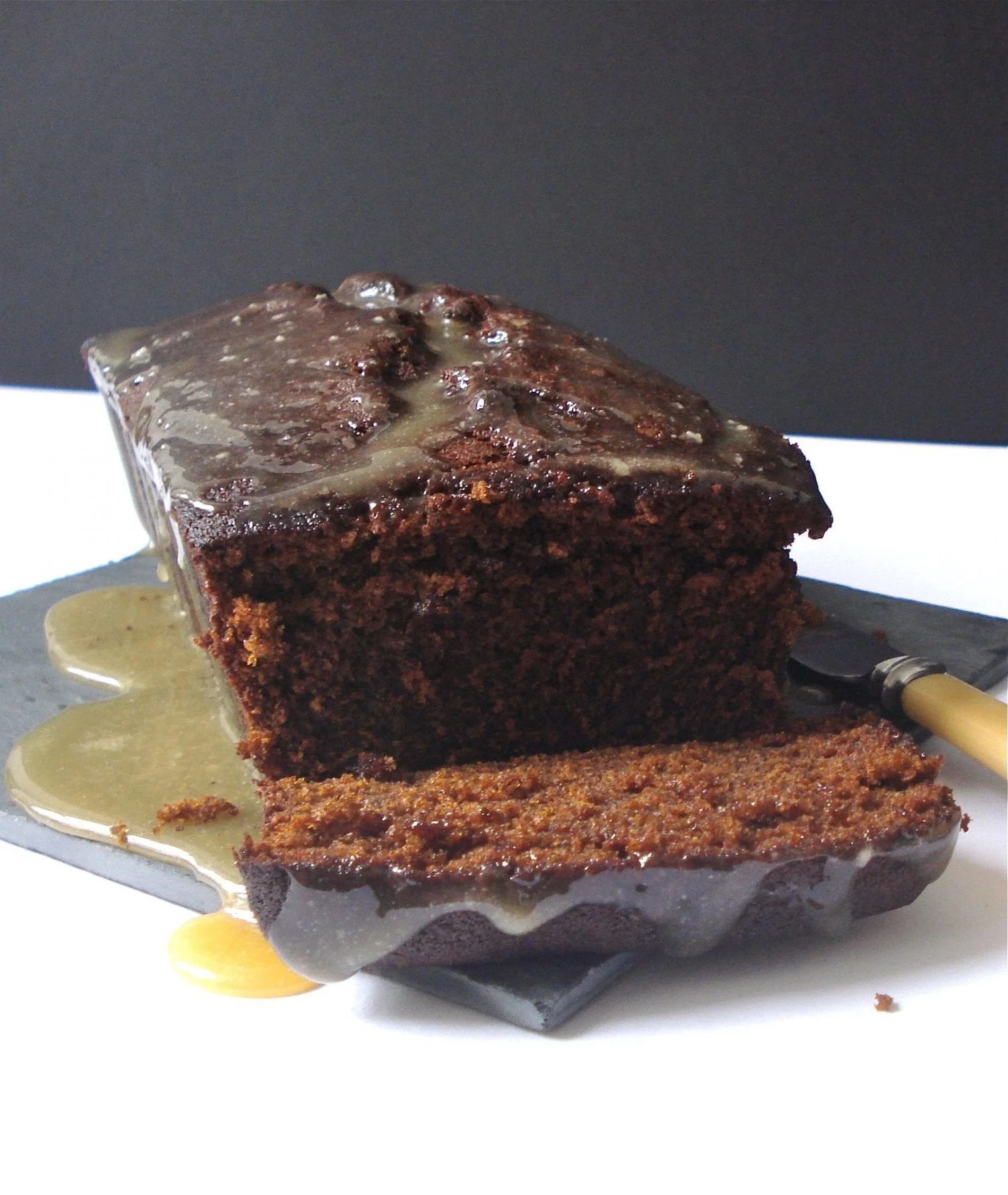 Ginger Cake Loaf with Rum Caramel Sauce