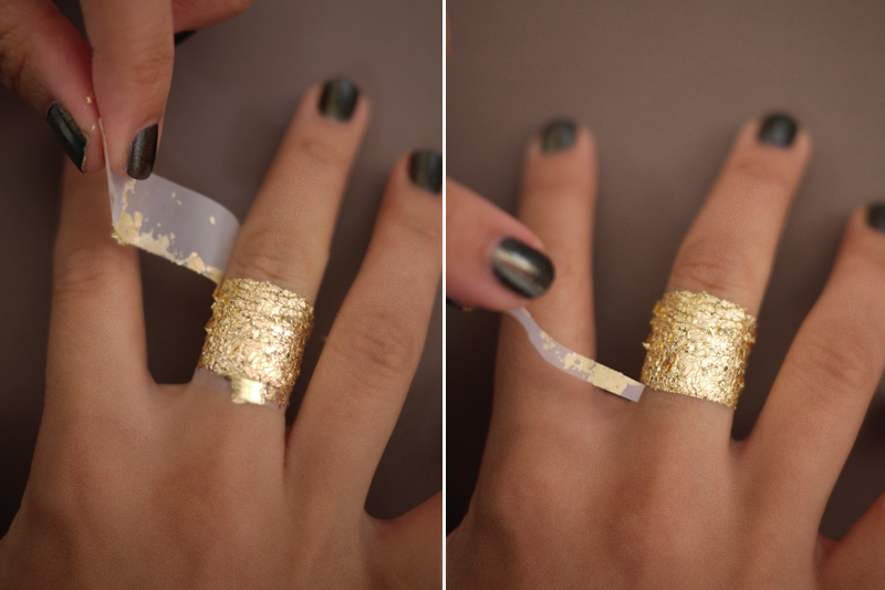 DIY Gold Leaf Faux Jewelry Honestly WTF