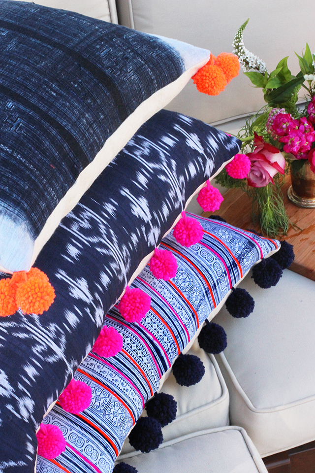 DIY Pom Pom Pillows Honestly WTF