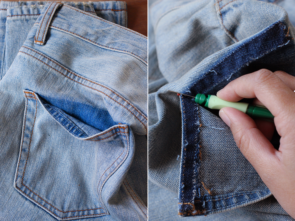DIY Drop Pocket Jeans Honestly WTF