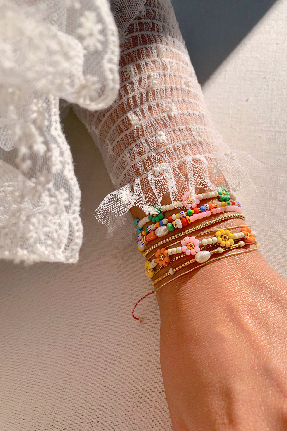 DIY Beaded Daisy Chain Bracelet Honestly WTF