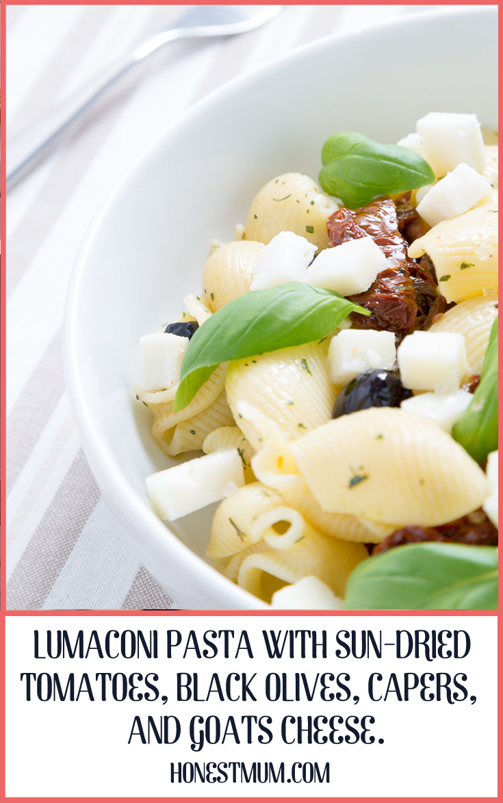 Lumaconi Pasta with SunDried Tomatoes