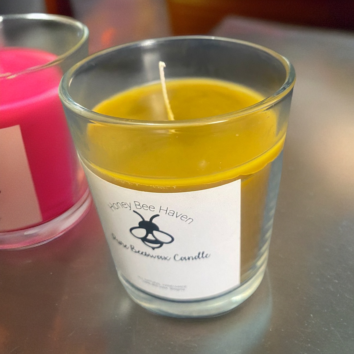 Beeswax Organic Candle Honey Bee Haven