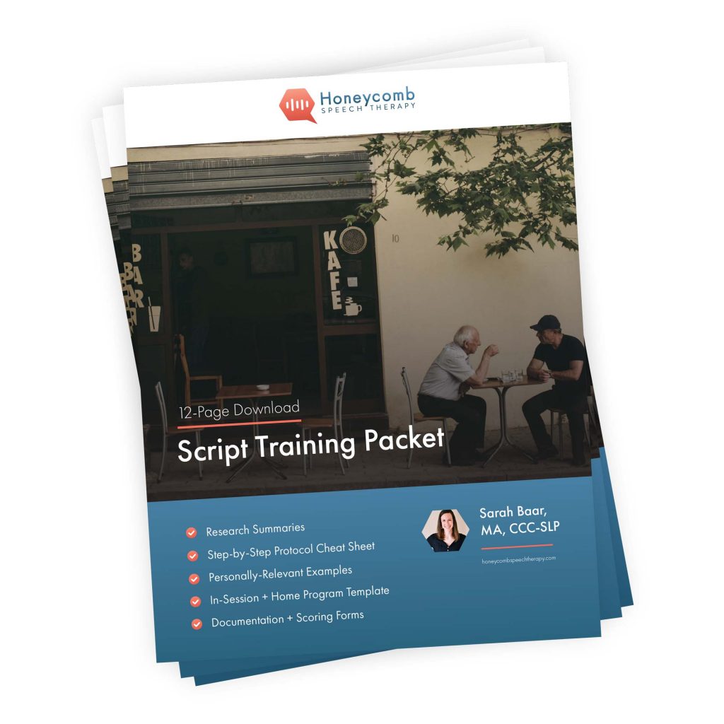 Script Training Packet Speech Therapy