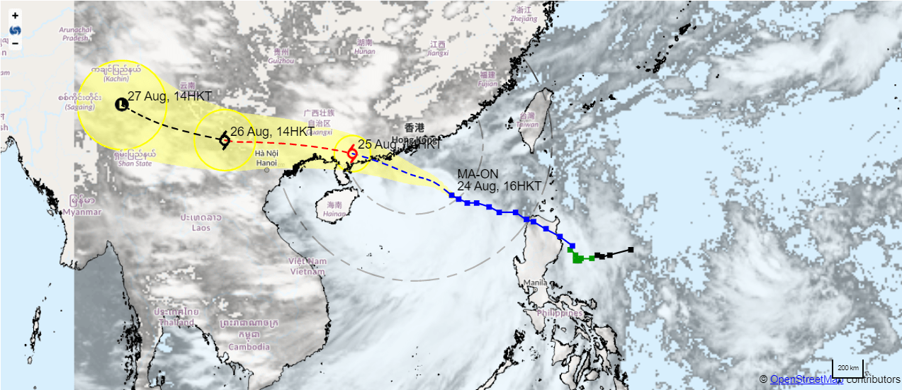 Storm signal No. 8 hoisted as Severe Tropical Storm Maon edges closer