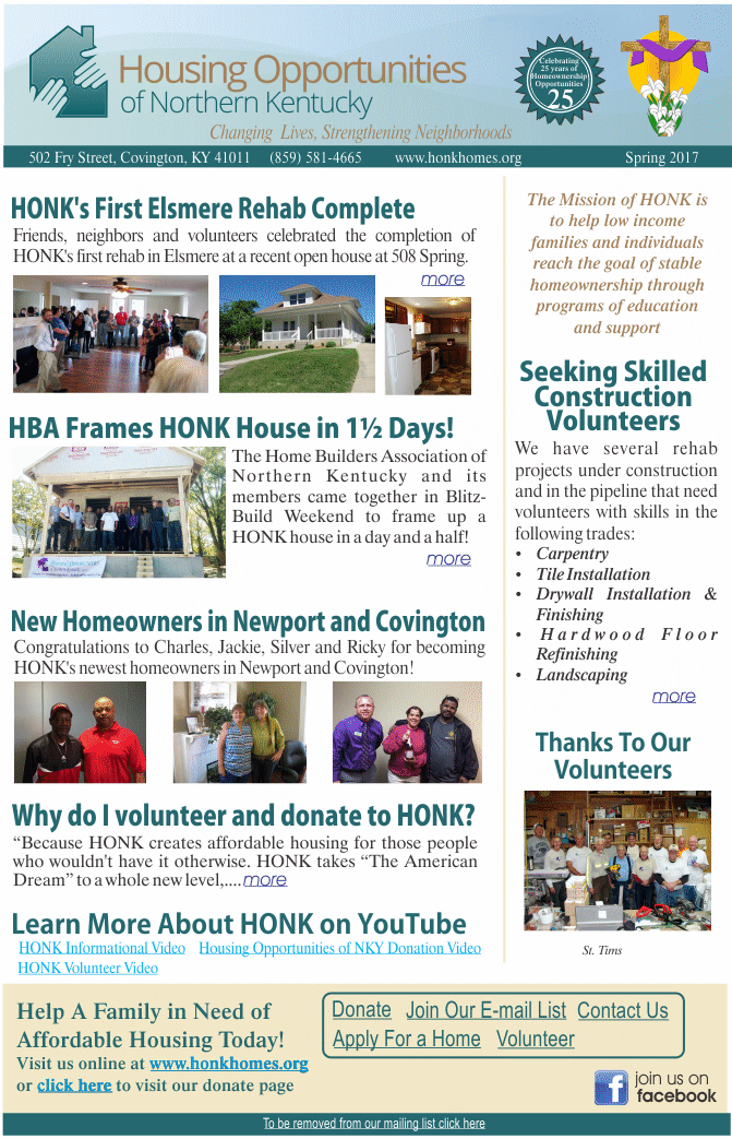 Electronic Newsletter Spring 2017