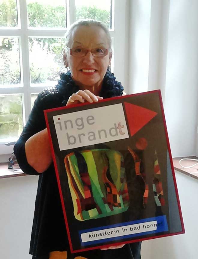 Inge Brandt im Kunstraum „kunsTRÄUME“ Malerei, dekorative Malerei
