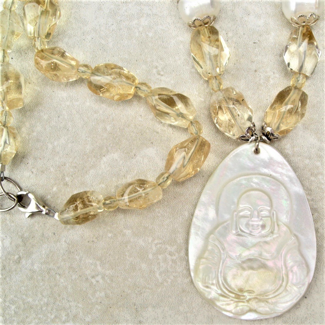 Lucky Happy Buddha Necklace Honoring the Sacred