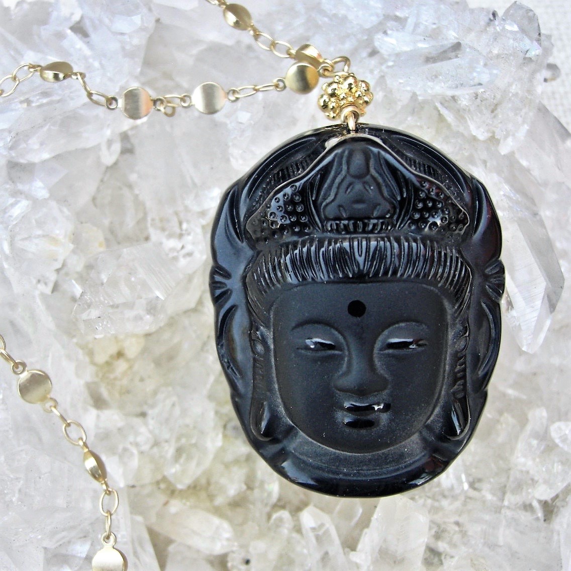 Kuan Yin Pendant Necklace Honoring the SacredHonoring the Sacred