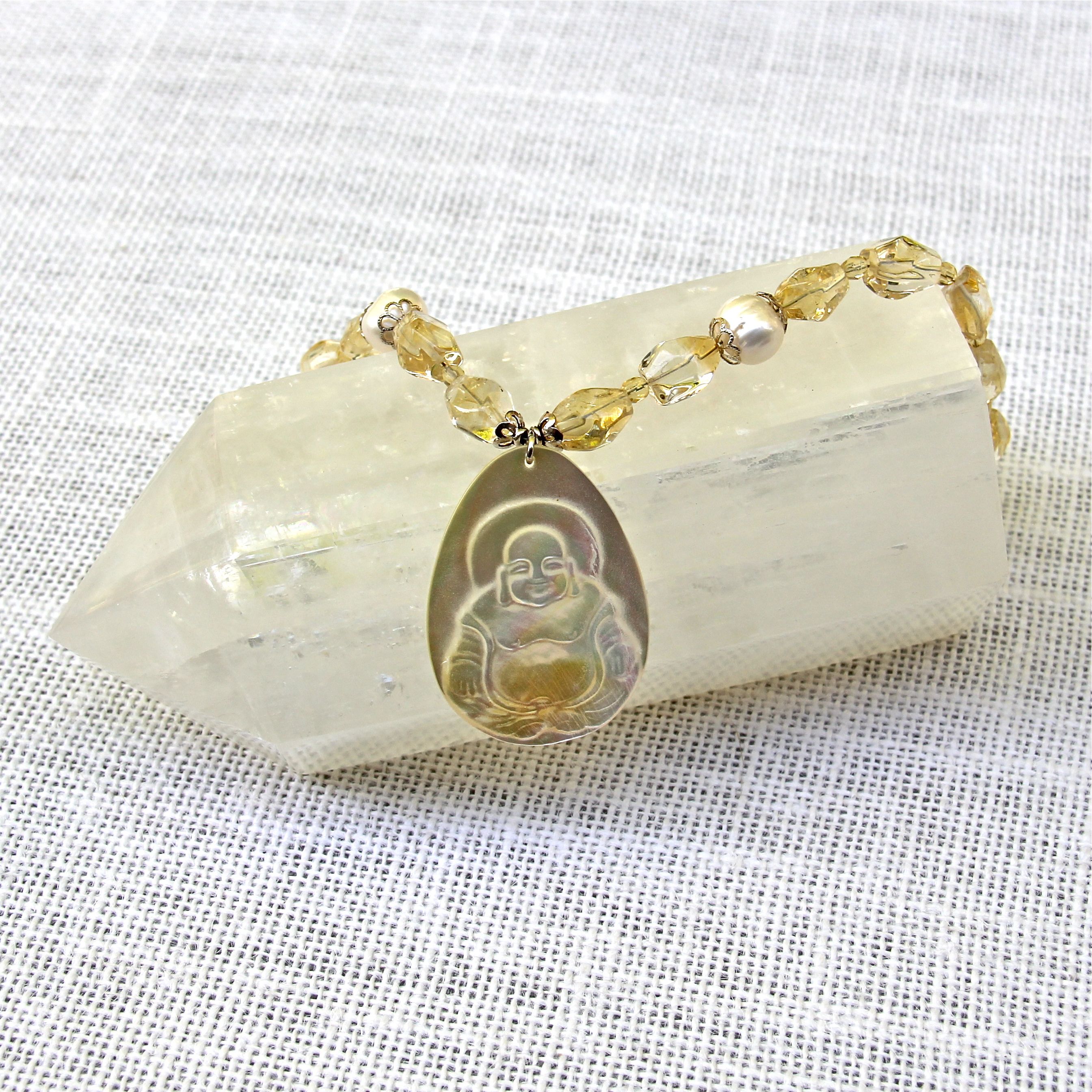 Lucky Happy Buddha Necklace Honoring the Sacred