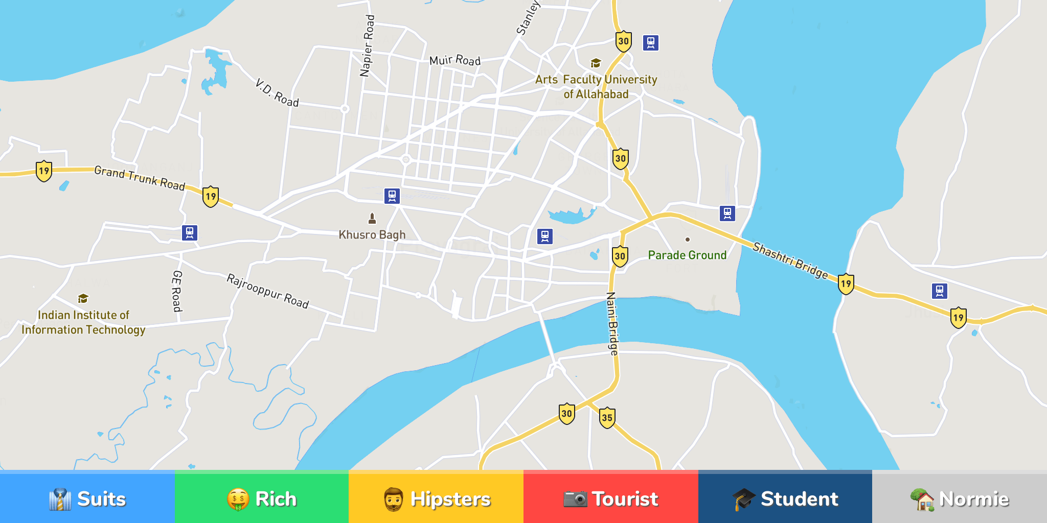 Allahabad Neighborhood Map