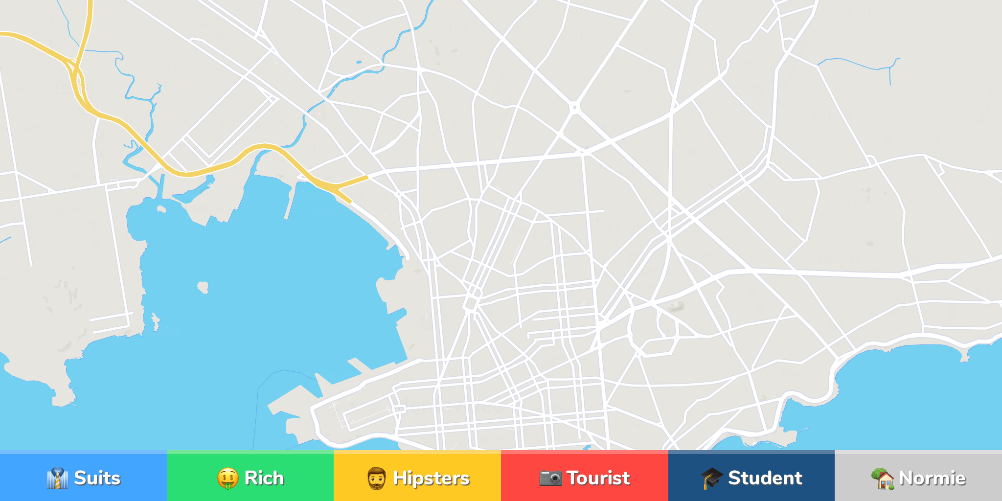 Montevideo Neighborhood Map