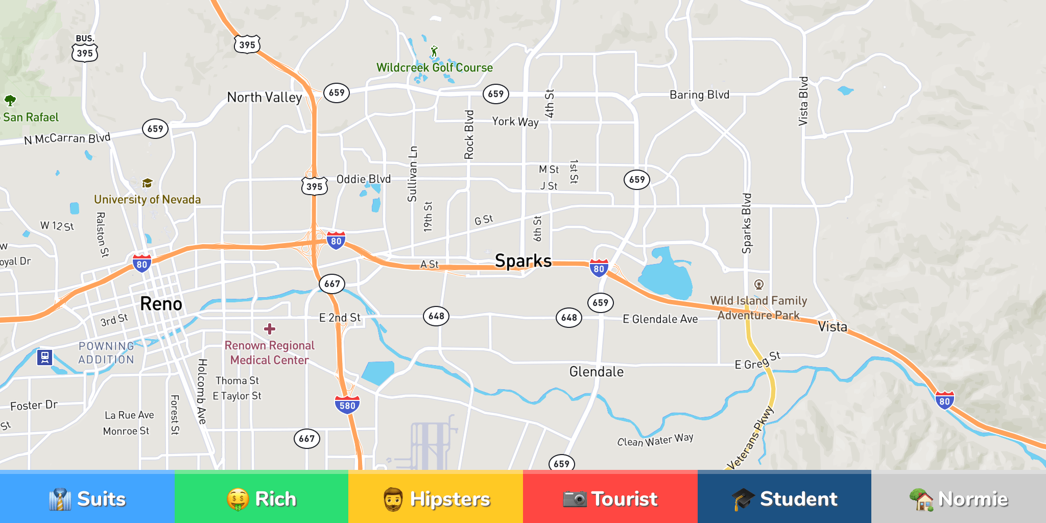 Sparks Neighborhood Map