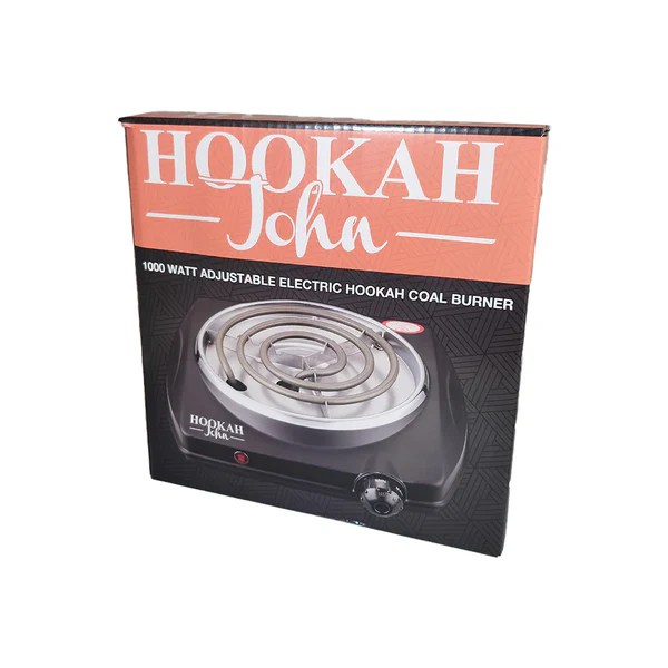 HookahJohn Premium Hookah Coal Coil Burner Stove BLACK Hookah Junkie