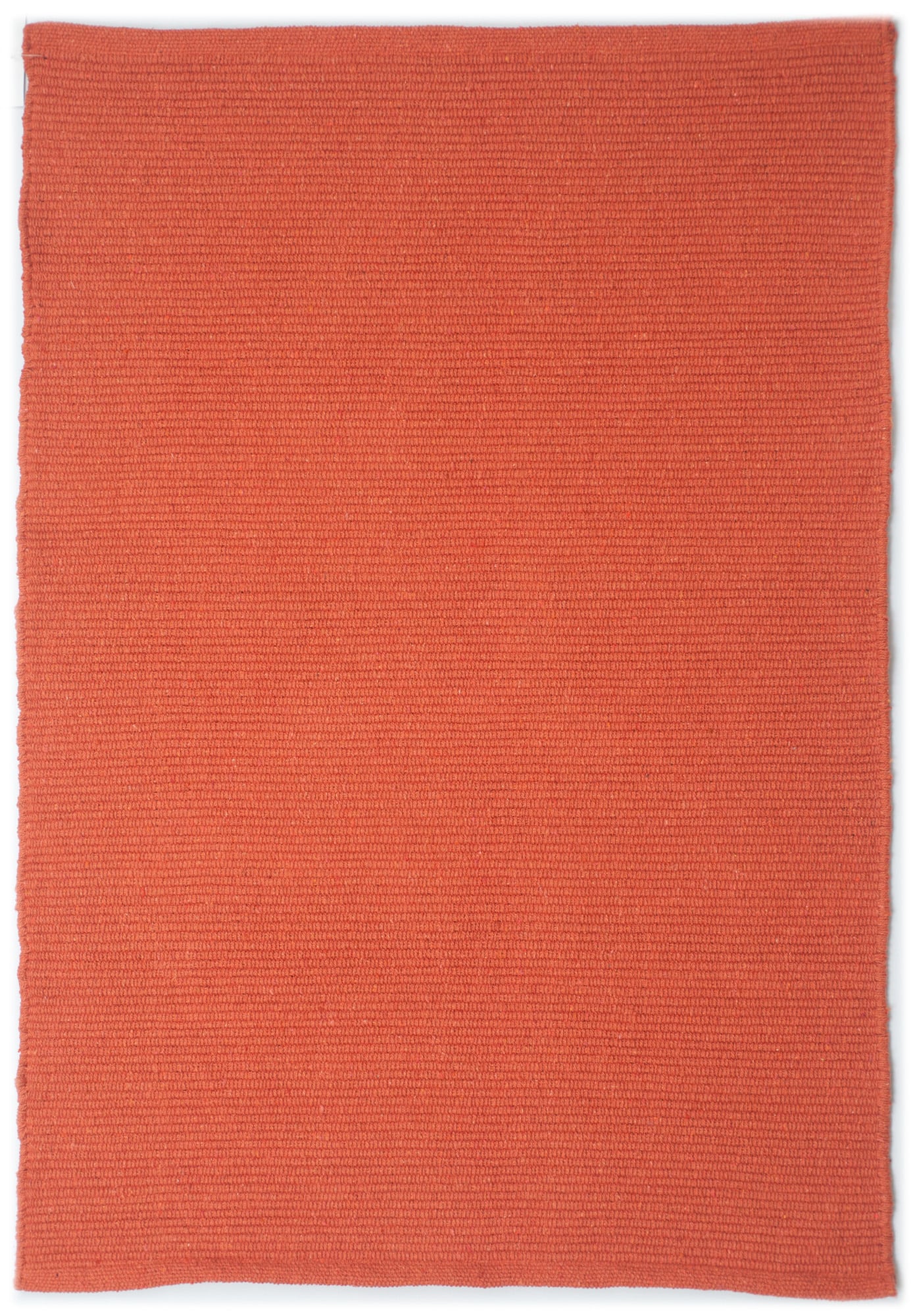 Solid Orange Flatweave Eco Cotton Rug Hook & Loom