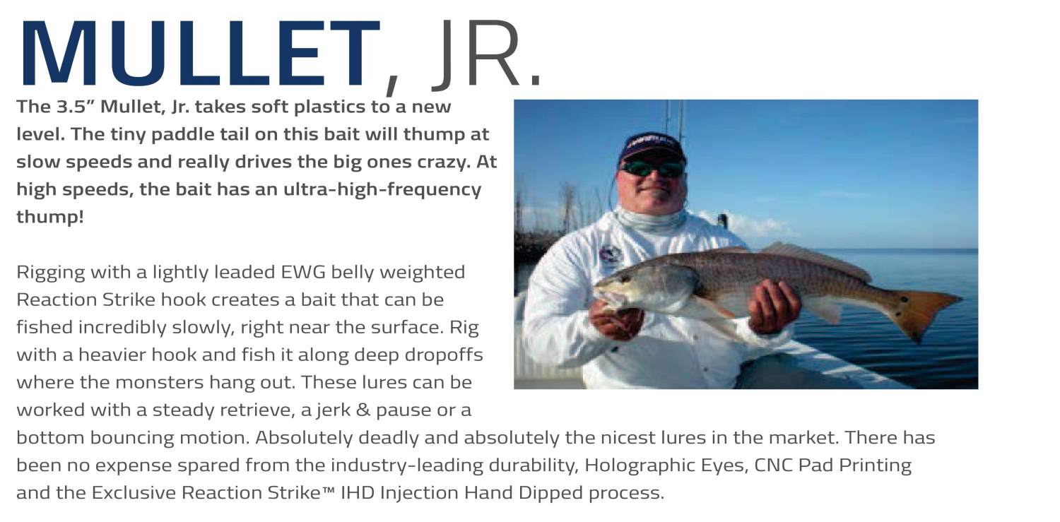 REACTION STRIKE MULLET JR 4" Hooked on Bass