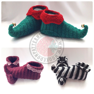 crochet elf slippers