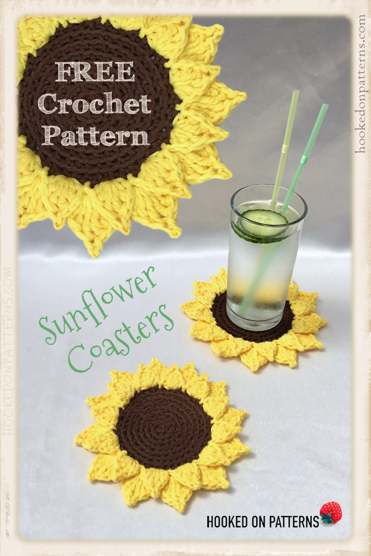 Fun Summer Sunflower Coasters (Free Crochet Pattern) Hooked On Patterns