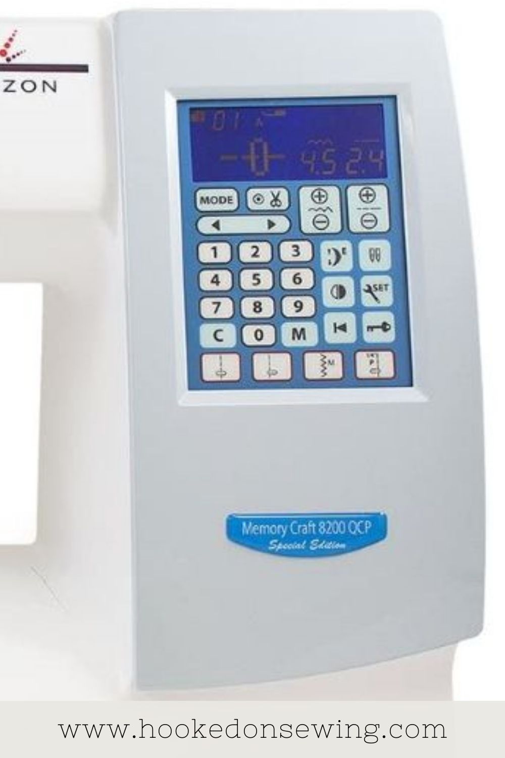 Buttons (Function Keys) on the Janome 8200 QCP Sewing Machine Hooked on Sewing