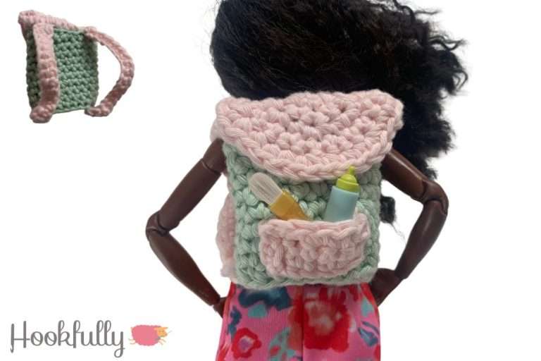 Free Crochet Mini Backpack Pattern For Dolls Hookfully