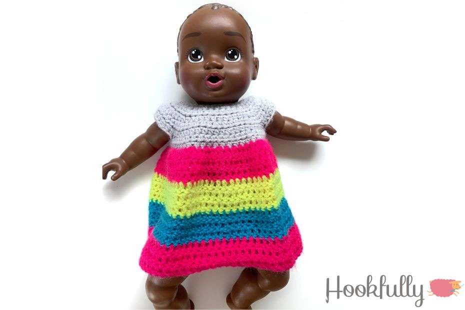 Easy Crochet Doll Dress Pattern Free Hookfully
