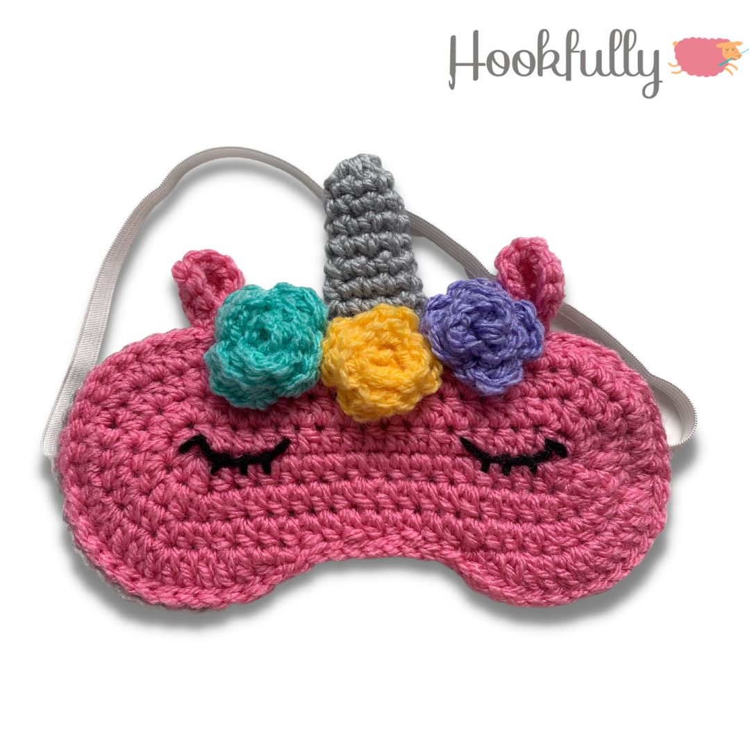 Unicorn Sleep Mask Crochet Pattern Hookfully