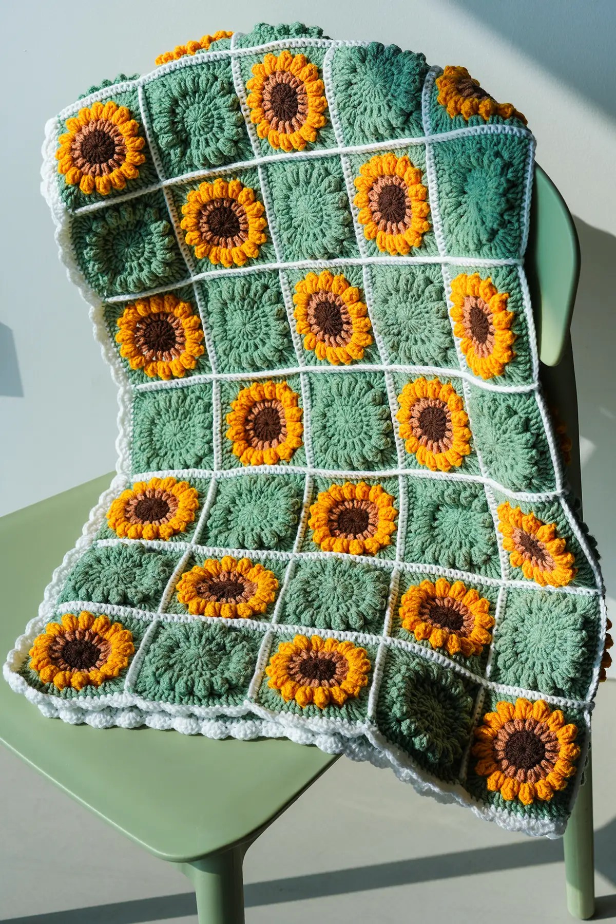 crochet blanketsunflower Hookok