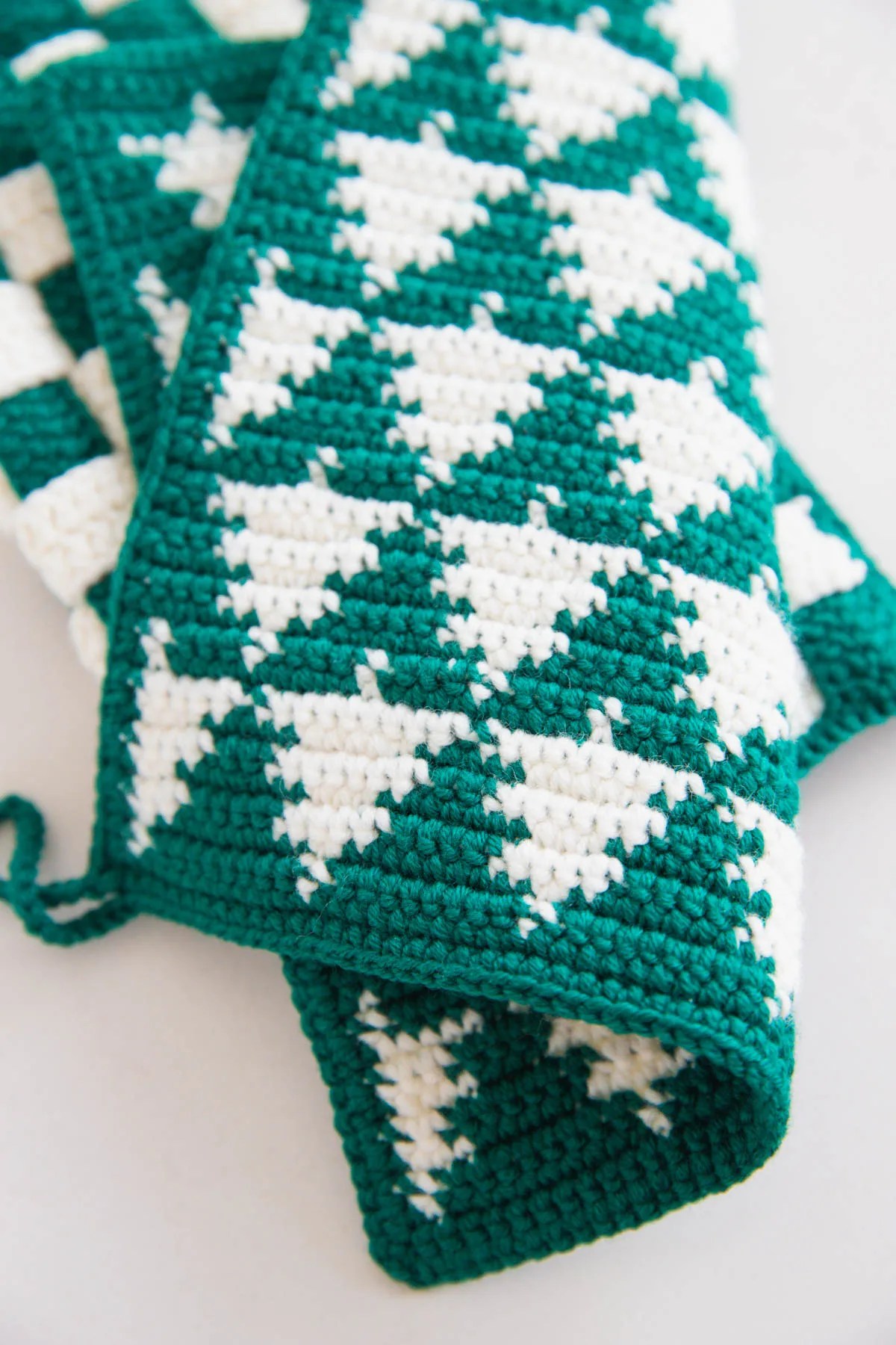 Crochet Christmas Tree Dishcloth Free Pattern Hookok