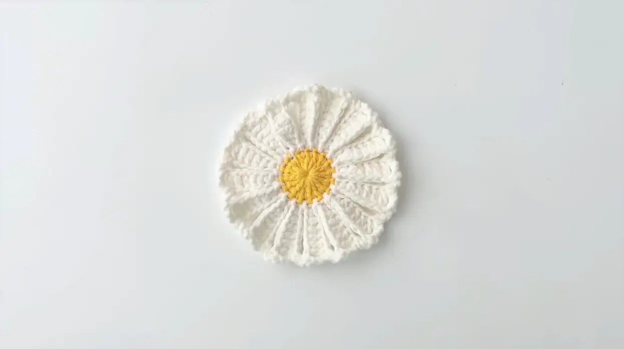 Crochet Daisy Coaster Free Pattern Hookok