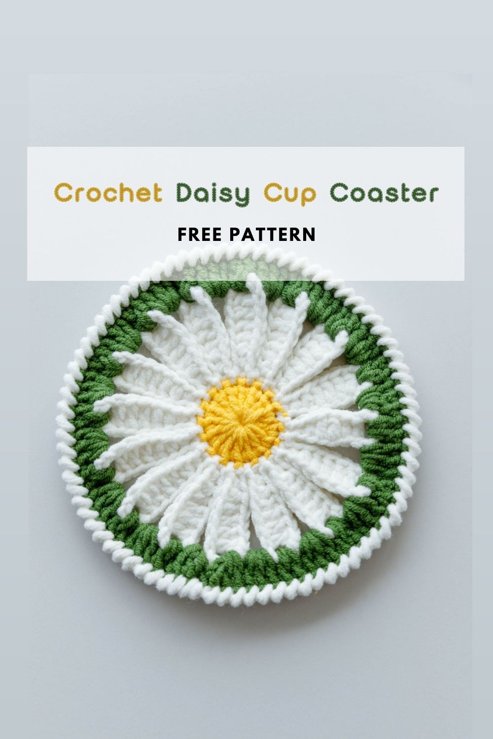 Crochet Daisy Coaster Free Pattern Hookok