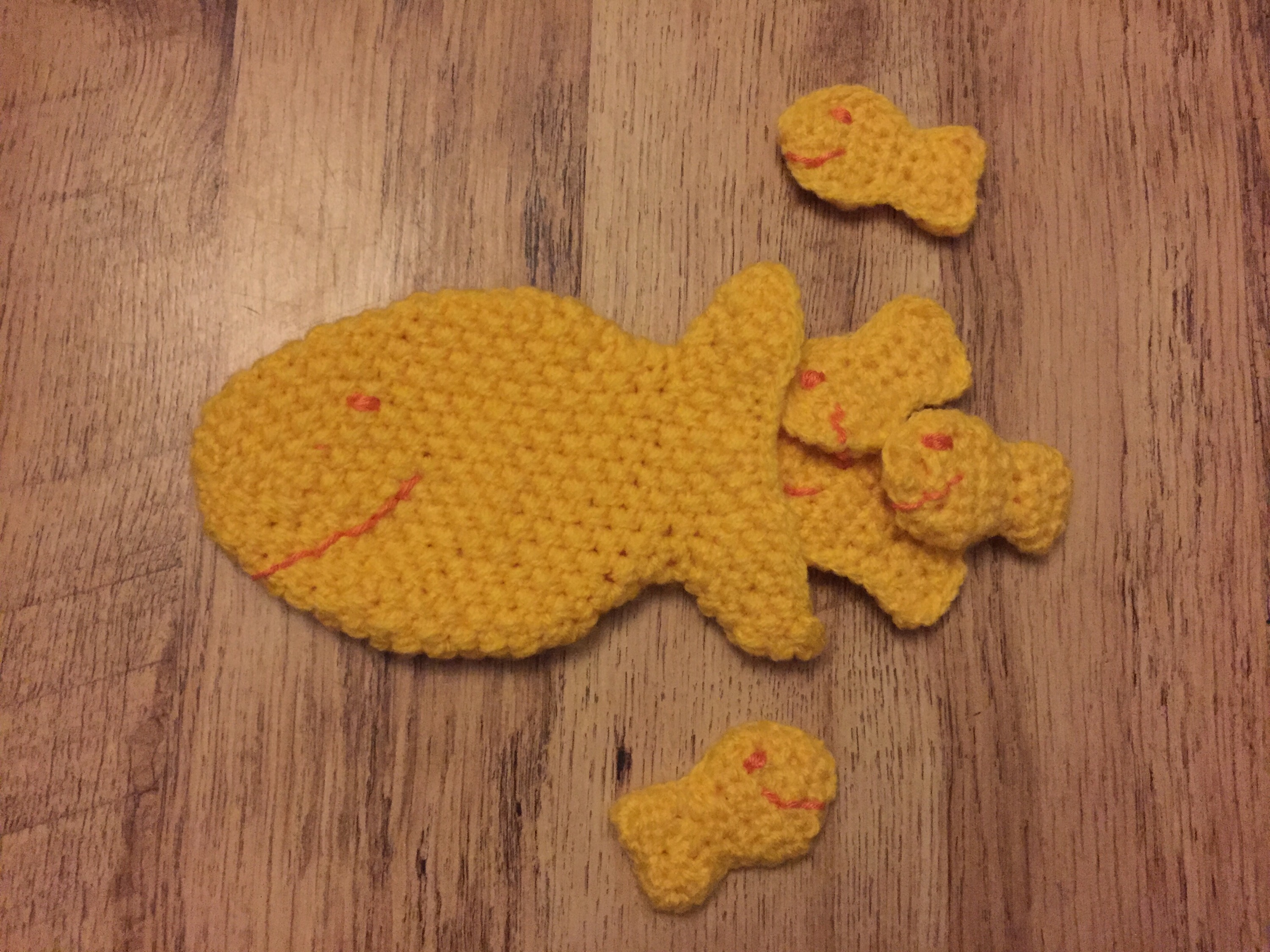 Crochet Goldfish Cracker Toy Pattern HookStitchSew