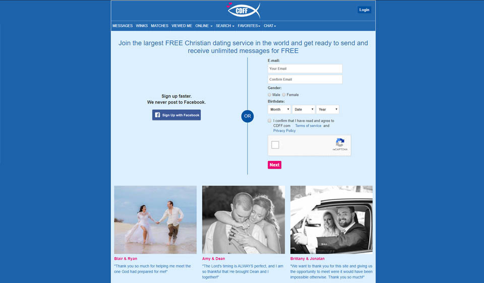 Christian Dating For Free (CDFF) #1 Christian Singles Dating.