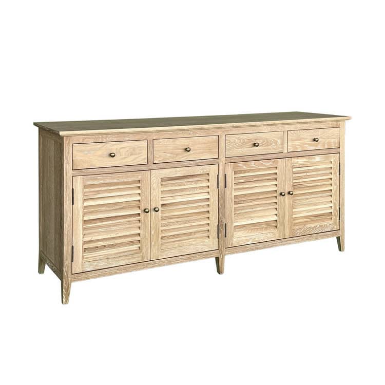 Plantation Buffet Louver Sideboard with Drawers Hoolnn