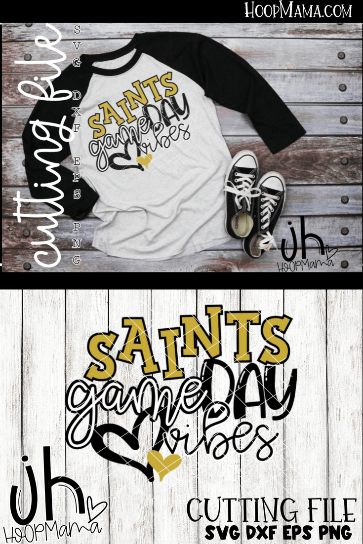 Saints Game Day Vibes CUTTING ONLY HoopMama