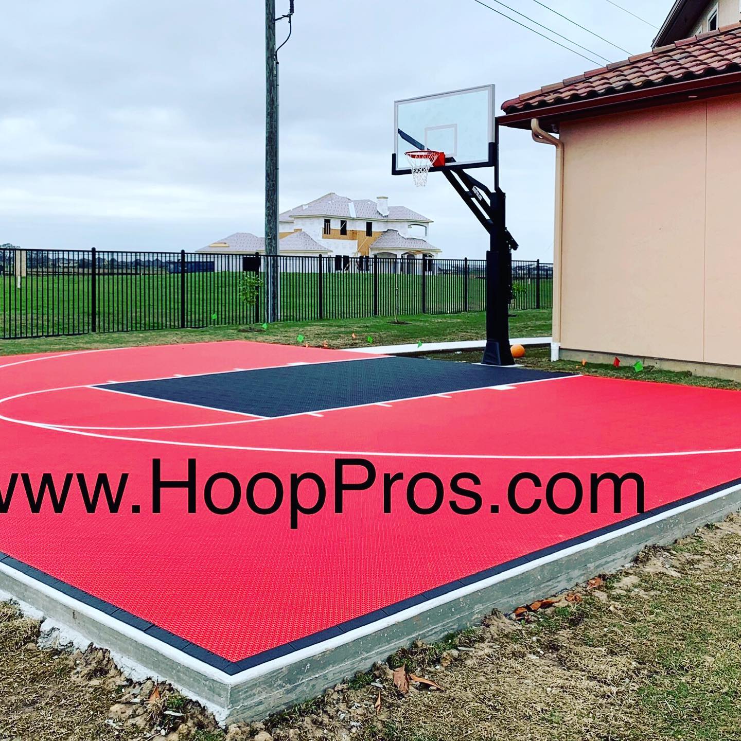 38’ x 30’ Custom Basketball Court Basketball Hoop Pros